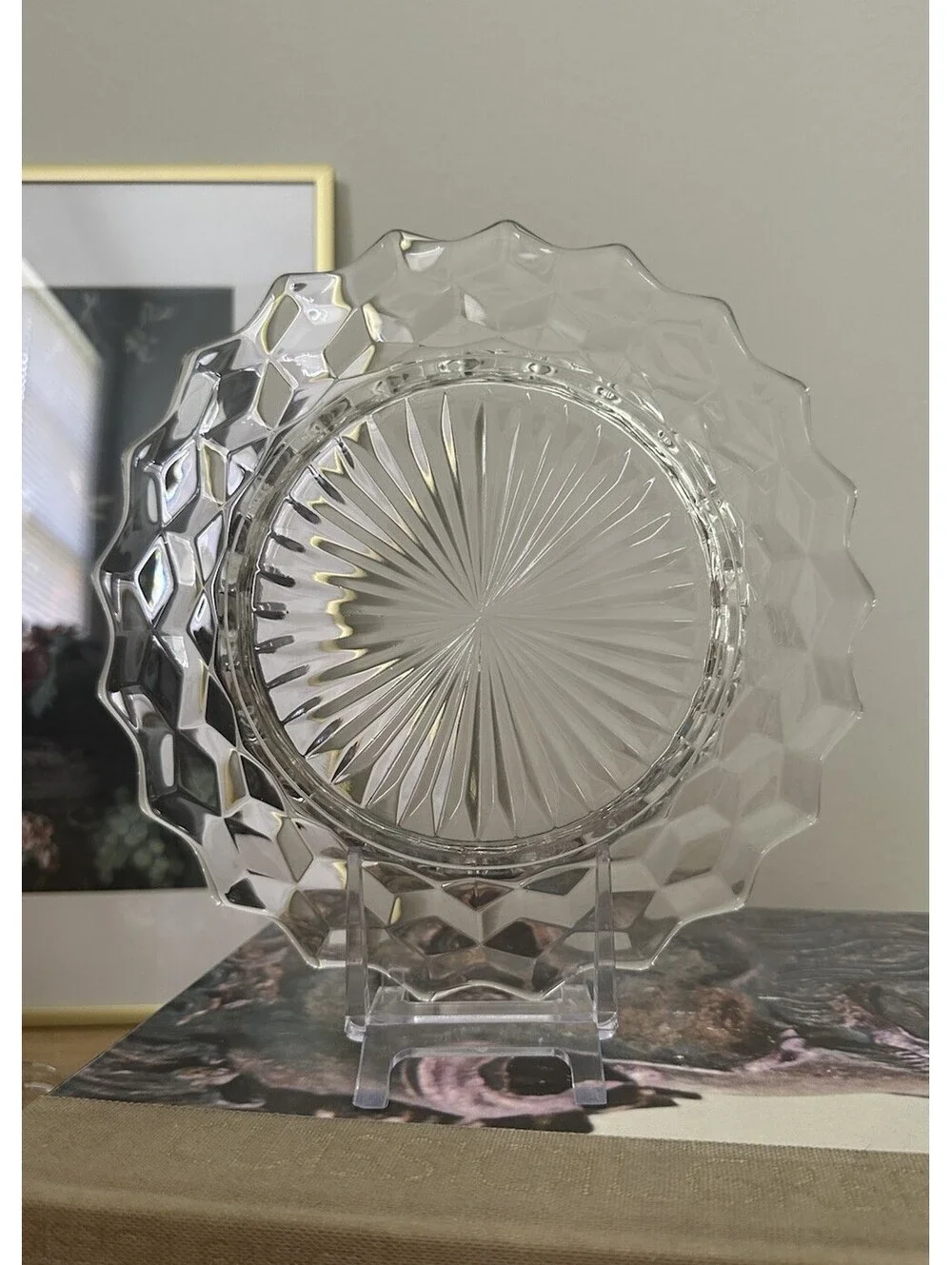Vintage Fostoria American Cubist Clear 8